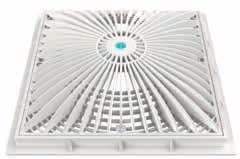 AquaStar 12" Square MoFlow Suction Outlet Cover and Mud Frame, White | 12MF101 - Drains - img - 1