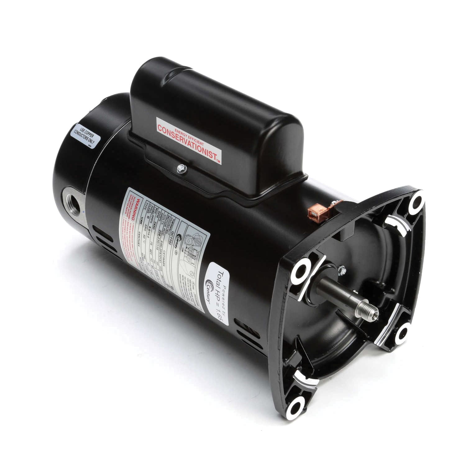 Century Pool Pump Motor 1HP 1 - Speed 1 Phase 60Hz 208 - 230/115V 48Y Frame | QC1102 - Pool Pump Motors - img - 1