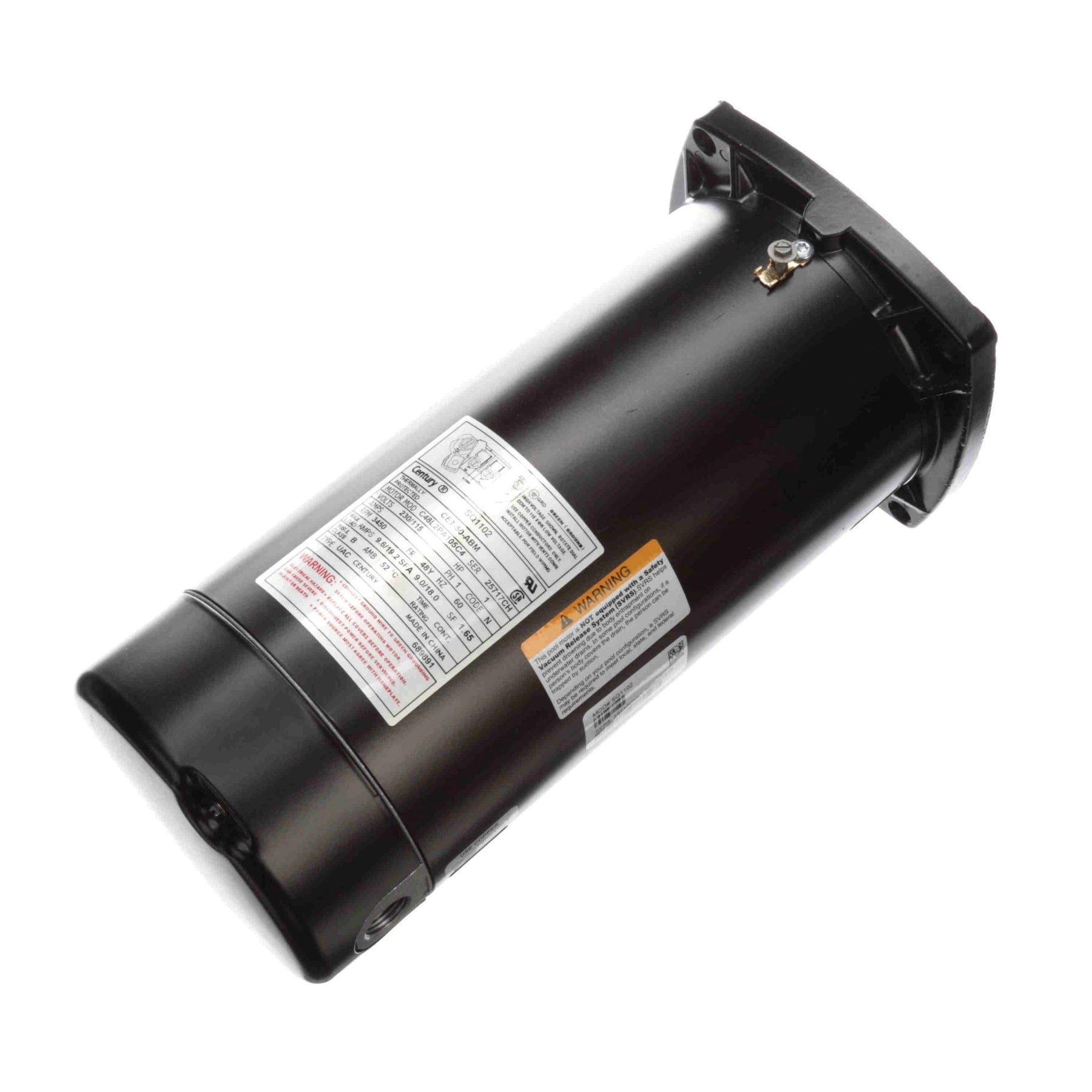 Century Pool Pump Motor Square Flange 1HP 1 - Speed 115/230V 48Y Frame | SQ1102 - Pool Pump Motors - img - 1