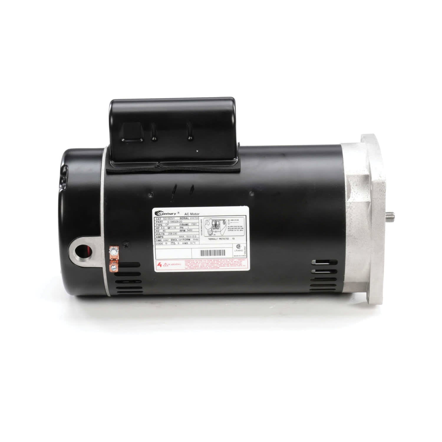 Century Pool Pump Motor, Square Flange, 3HP 230V 56Y | SQ1302V1 - Pool Pump Motors - img - 1
