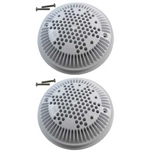 Hayward 8" Dual Suction Frame & Cover, Round,White 2 - Pack | WG1030AVPAK2 - Drains - img - 1