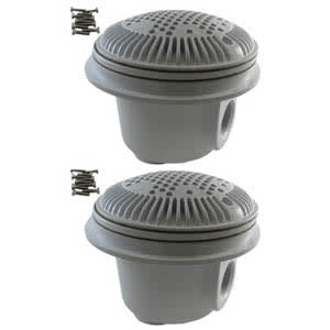 Hayward 8" Round Main Drain Dual Outlet Suction, 1 - 1/2" FIP x 1 - 1/2" FIP | WG1048AVPAK2 - Drains - img - 1