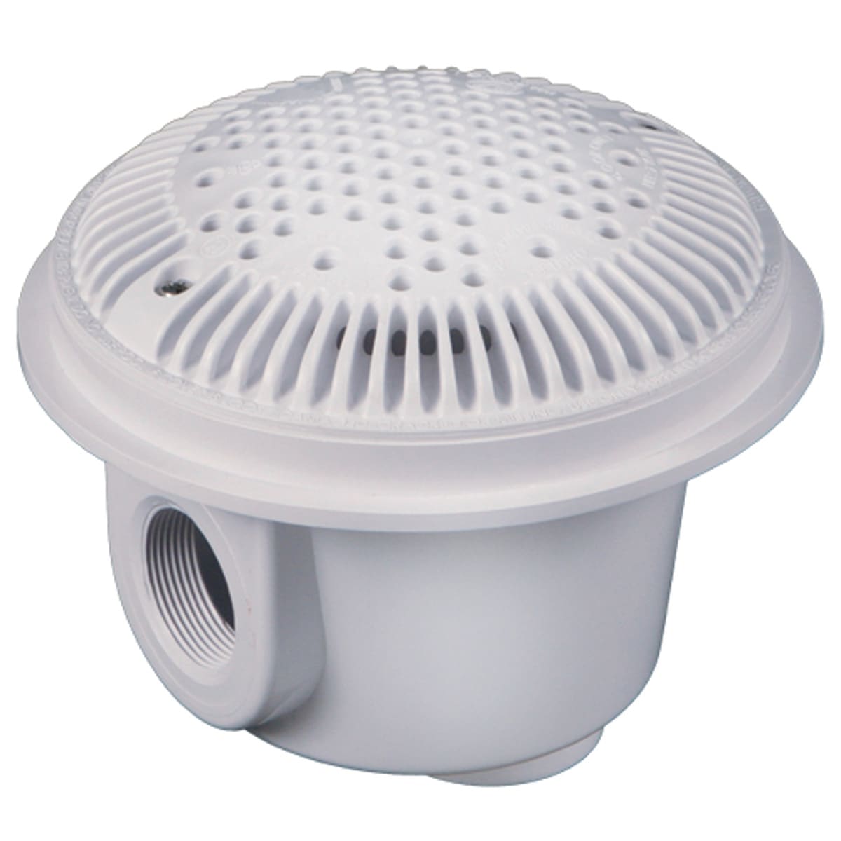 Hayward 8" Round Main Drain Dual Outlet Suction, 2" FIP x 1 - 1/2" FIP, White, Concrete | WG1052AVPAK2 - Drains - img - 1