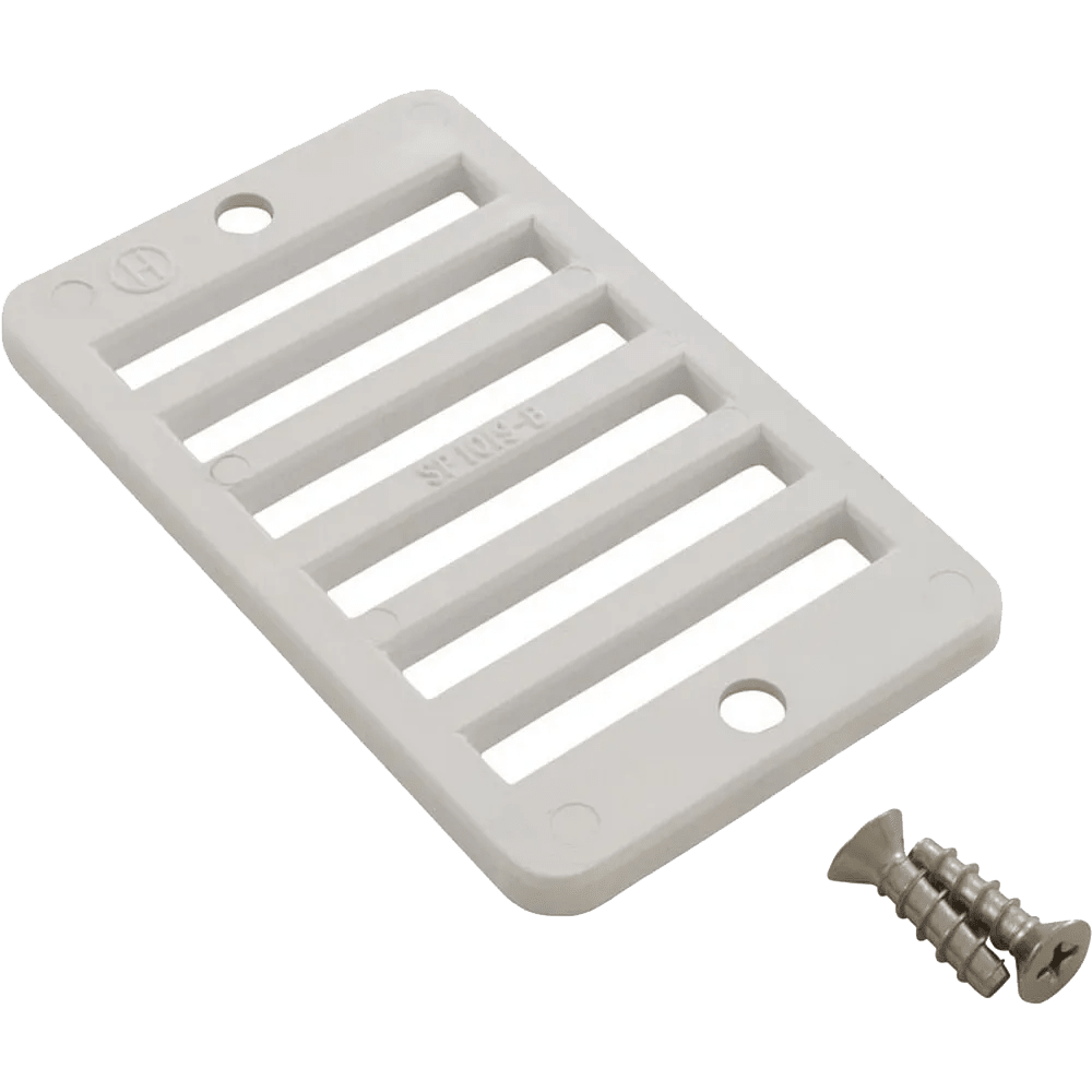 Hayward Gutter Deck Drain w/Screws, 2” Socket, White | SP1019BA - Drains - img-1
