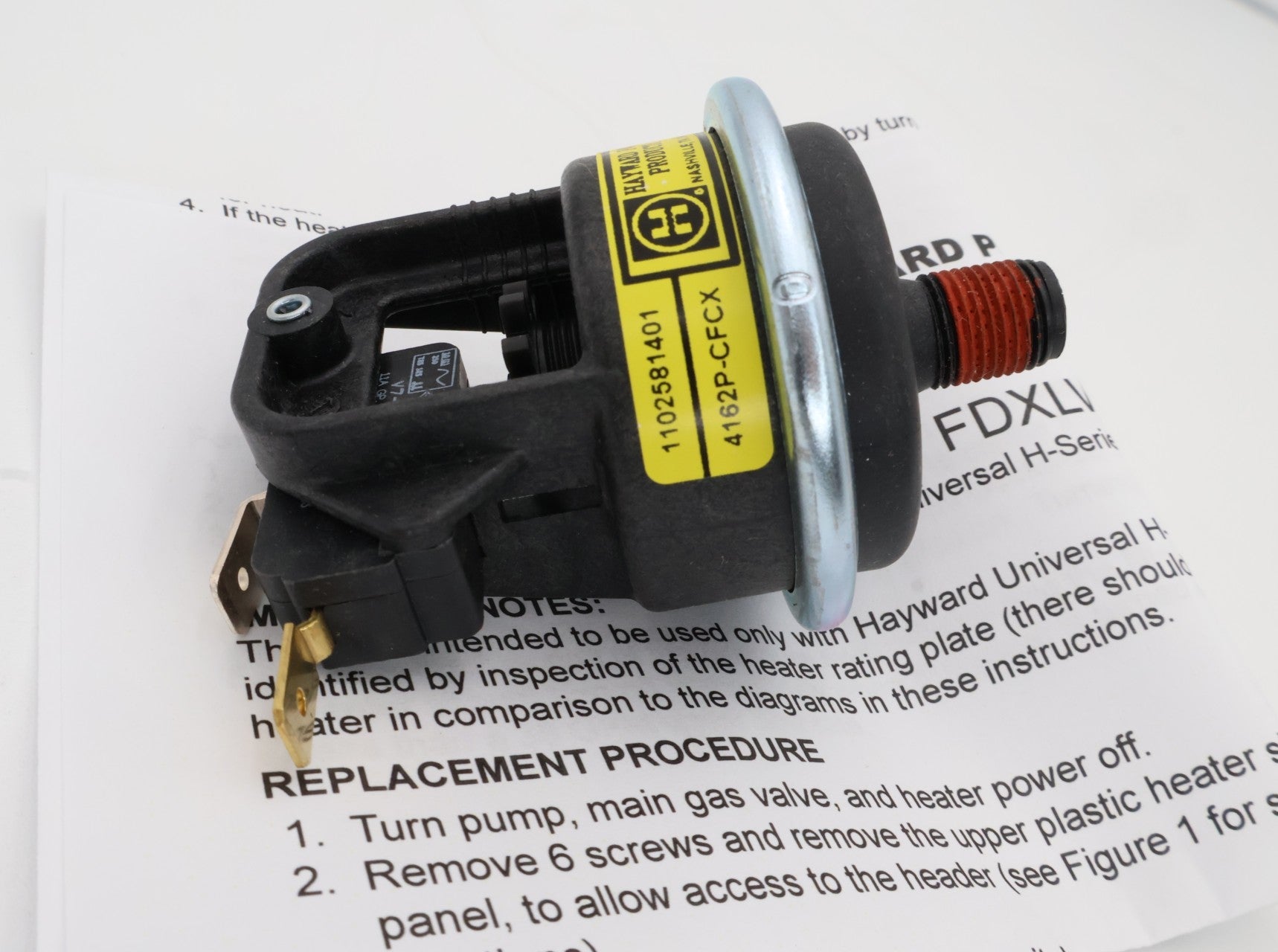 Hayward H - Series Heater Water Pressure Switch FDXLWPS1930 - Heater Parts - img - 2