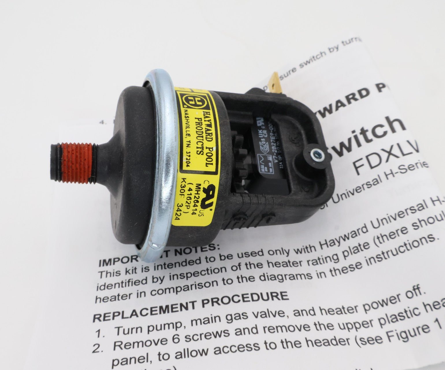 Hayward H - Series Heater Water Pressure Switch FDXLWPS1930 - Heater Parts - img - 4