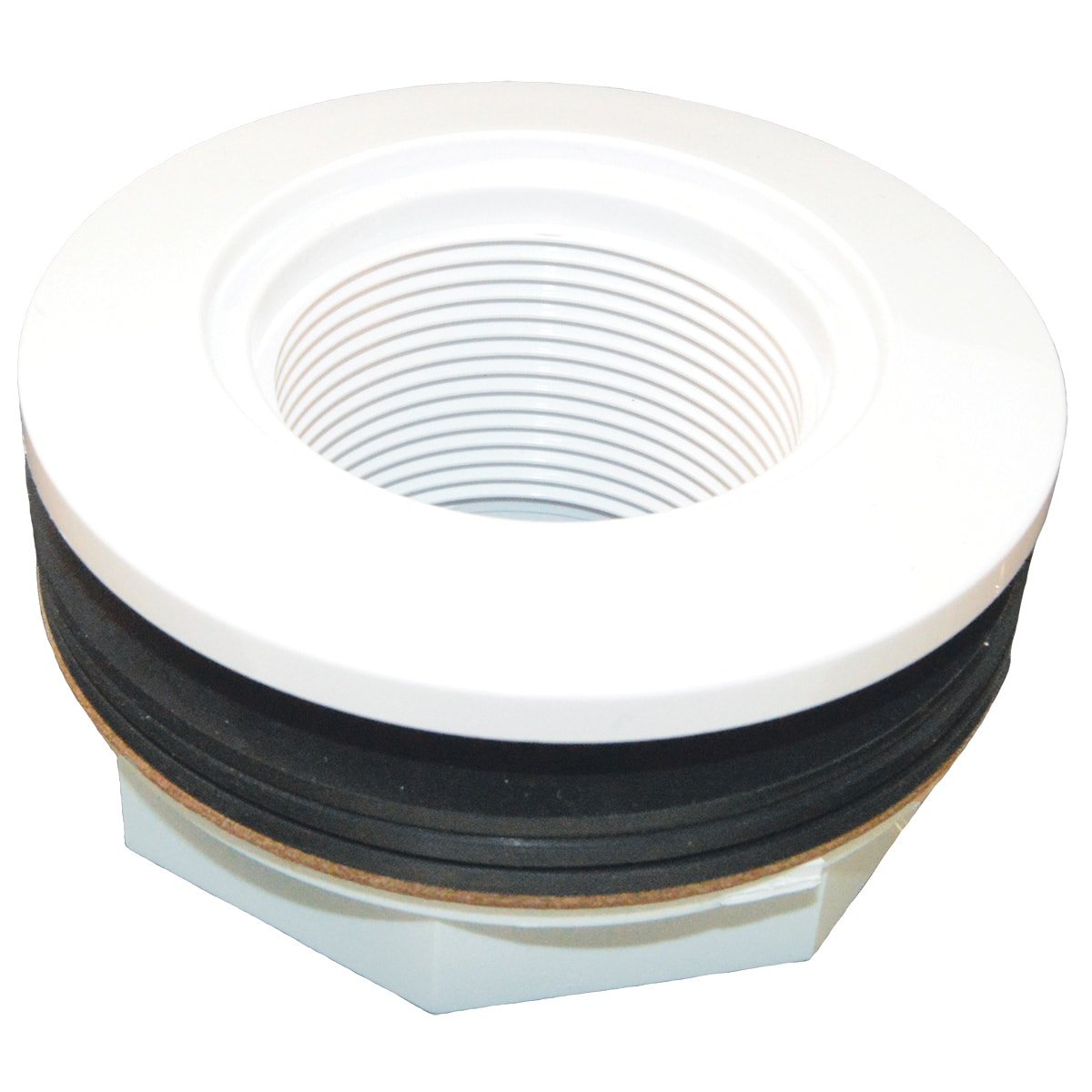 Hayward Inlet Return Wall Fitting, 1 - 1/2" Socket, White, Fiberglass |SP1023 - Hayward - img - 1