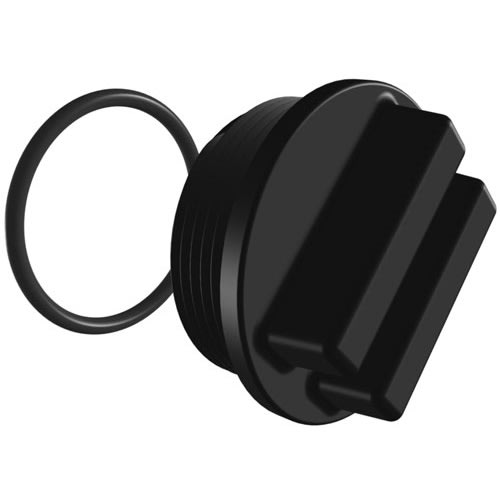 Hayward Plastic Threaded Winter Plug w/ O - Ring for 1 - 1/2" Fitting, Black - Hayward - img - 1