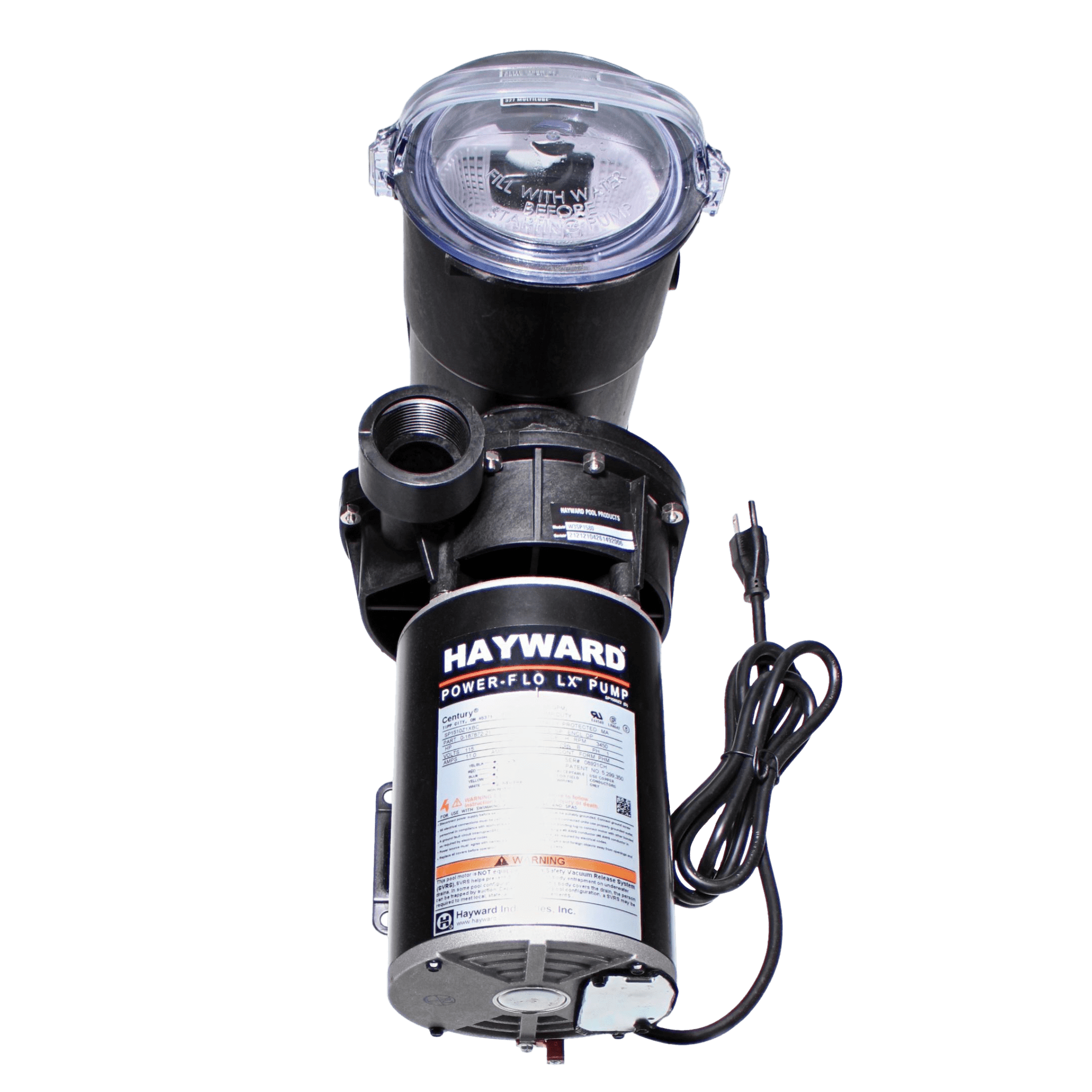 Hayward Power - Flo LX High Efficiency 1 HP Pool Pump w/ 6' Cord | W3SP1580 - Hayward - img - 1