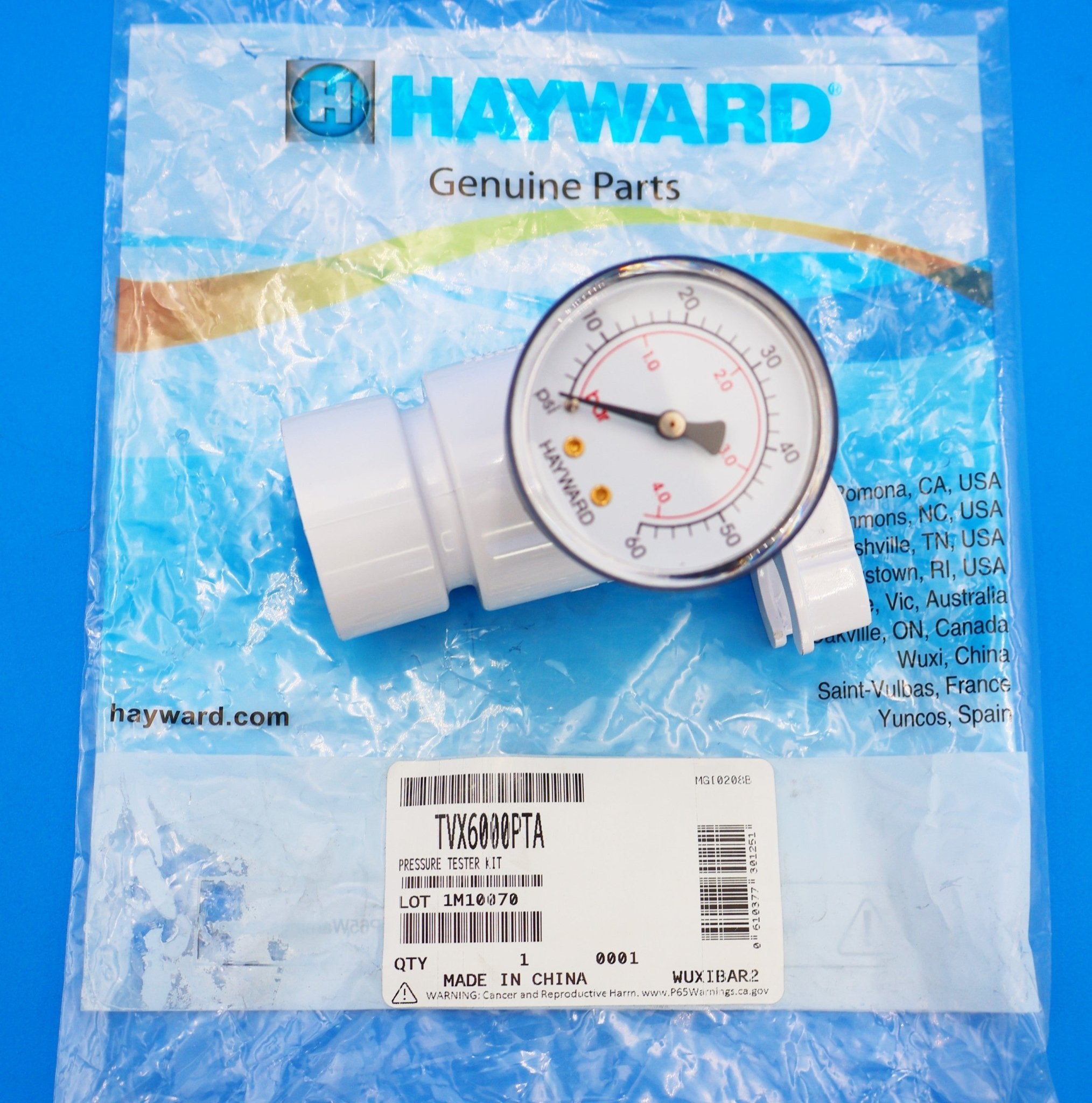 Hayward Pressure Tester Kit for TriVac 500 & 700 TVX6000PTA - img - 6