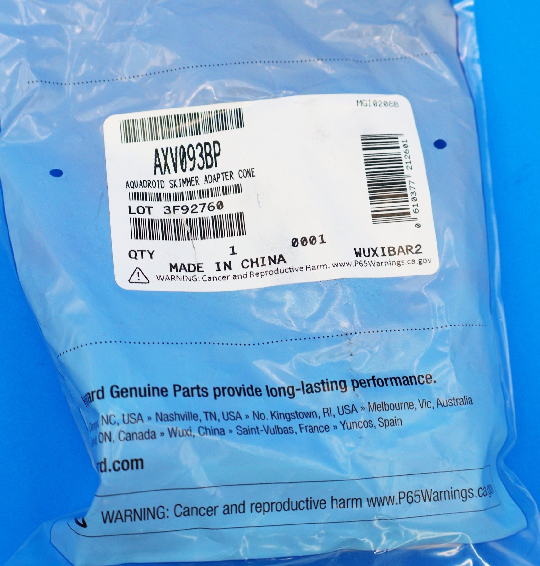 Hayward Skimmer Adapter Cone - AquaBug, Diver Dave, and Wanda the Whale AXV093BP - Cleaner Parts - img - 5