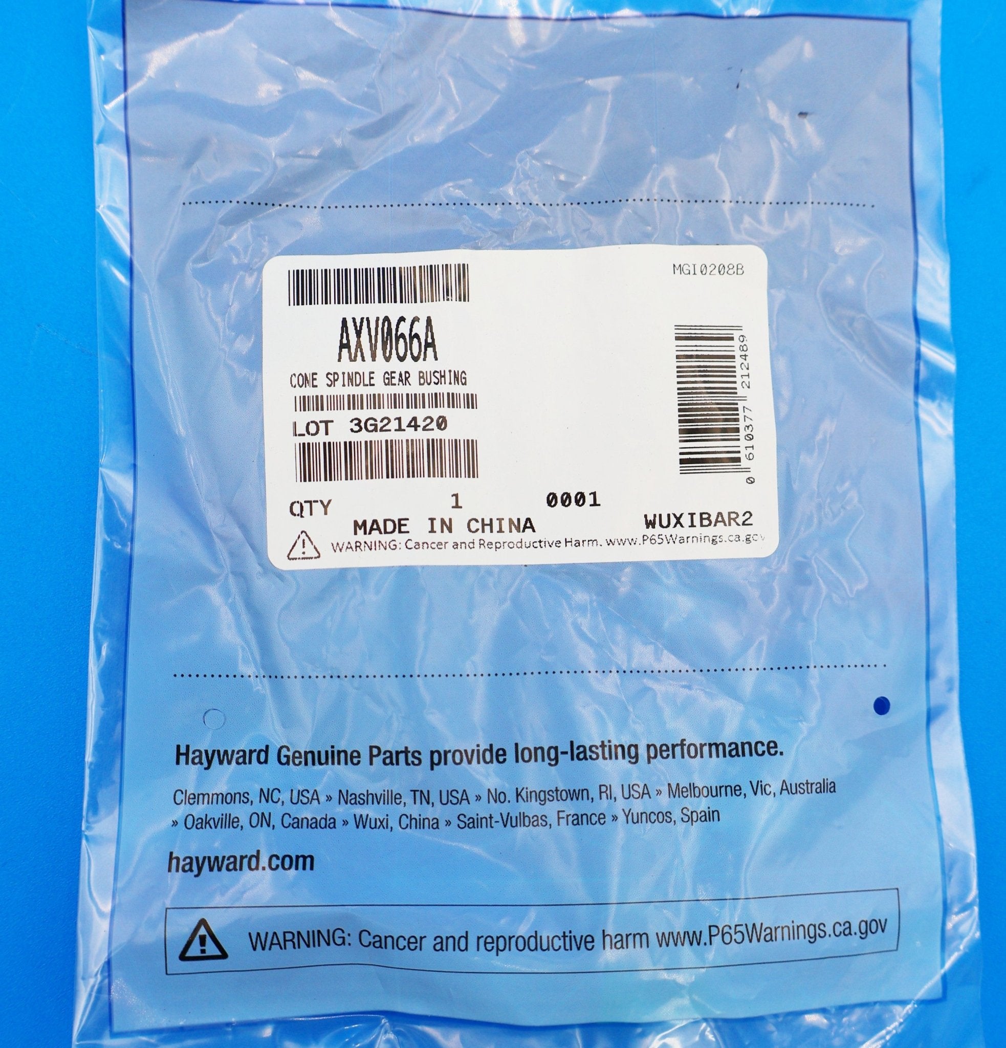 Hayward Spindle Gear Bushing - AquaBug, Penguin, Wanda the Whale, Diver Dave, PoolVac Series, Navigator Models, and Hayward Blu AXV066A - Cleaner Parts - img - 6