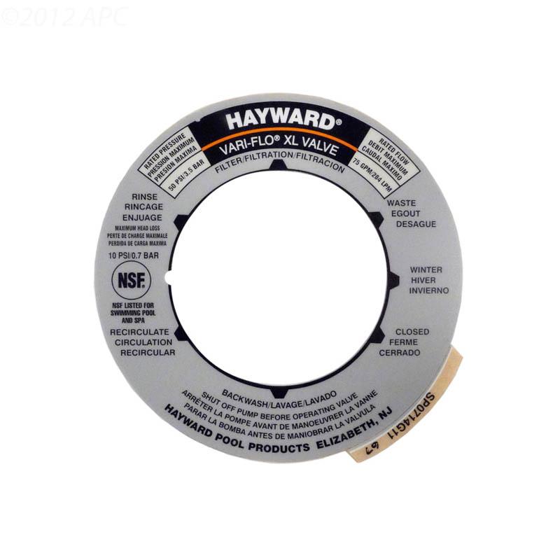Hayward Vari - Flo XL Valve Position Label EN/FR/SP | SPX0714G - Hayward - img - 1