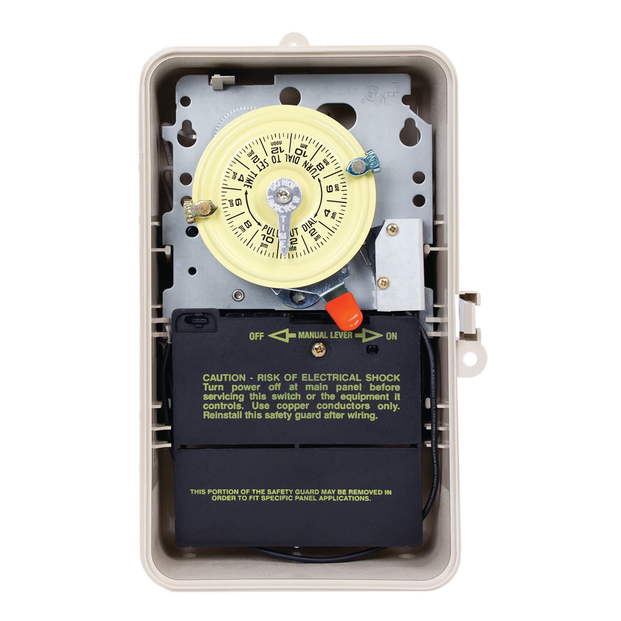 Intermatic 24 - Hour 120V Mechanical Time Switch SPST Type 3R Plastic Enclosure | T101P201 - Pool Automation - img - 1