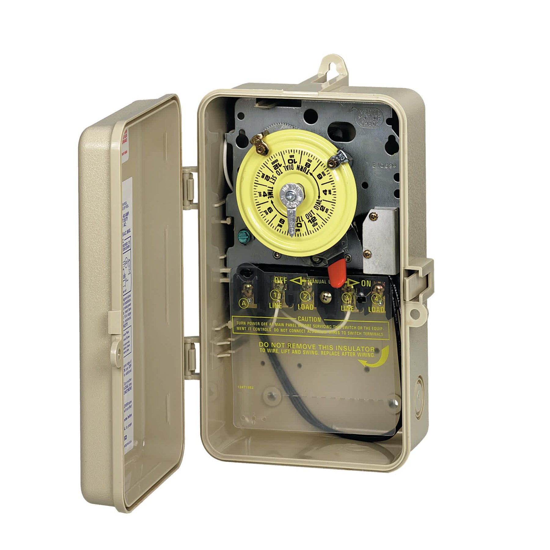 Intermatic 24 - Hour 208 - 277V Mechanical Time Switch, DPST, Pool Heater Protection | T104P201 - Pool Automation - img - 1