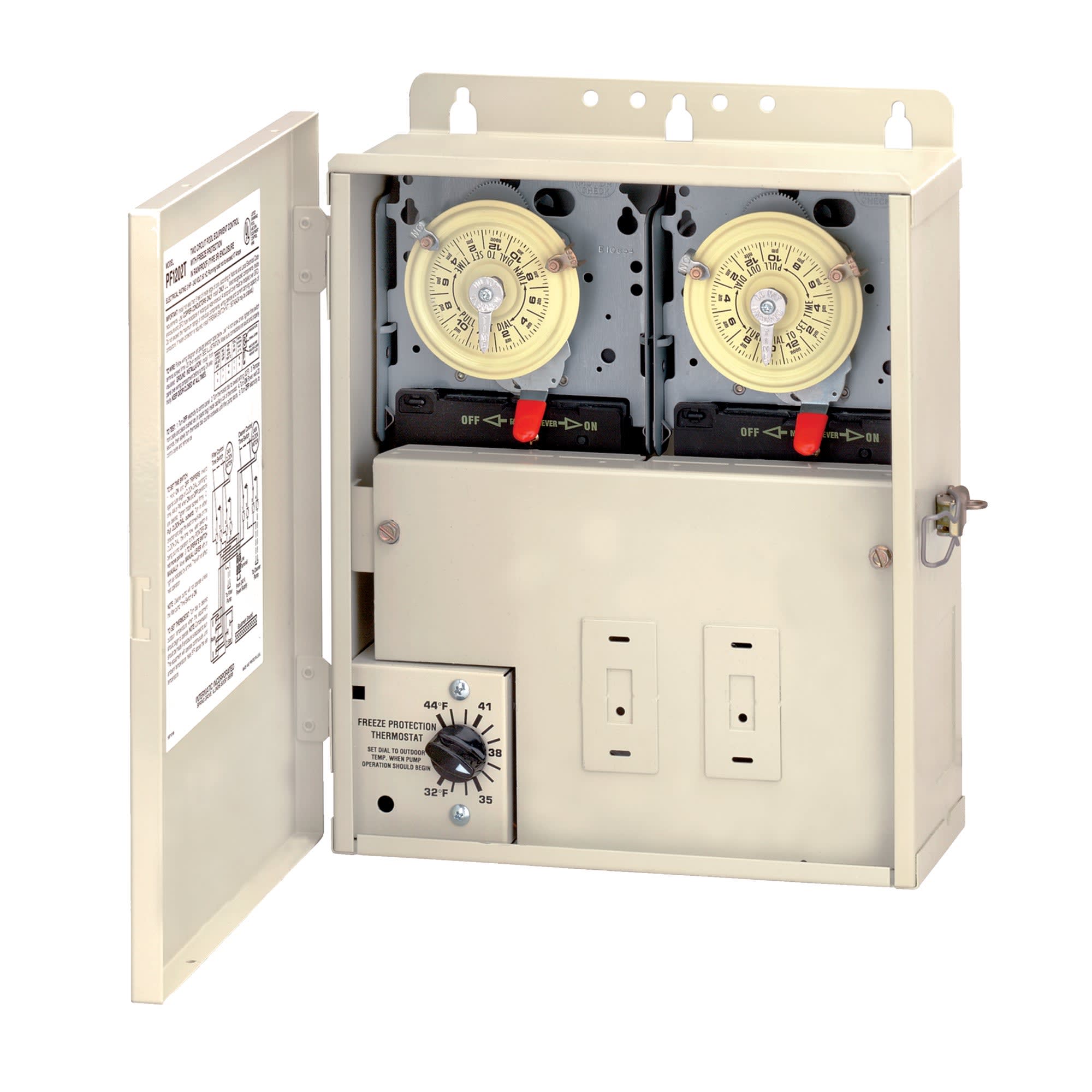 Intermatic 240V 17A Freeze Protection with 2 Timers and Thermostat Control Center | PF1202T - Pool Automation - img - 1