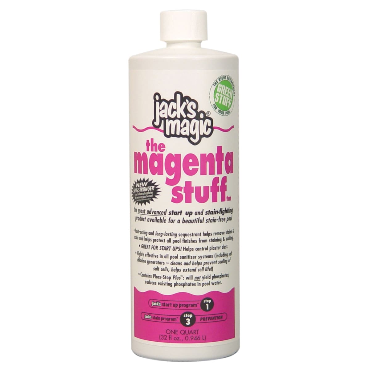 Jacks Magic Magenta Stuff Metal Remover, 32 oz Bottle, 12/Case | PMAGENTA032 - JacksMagic - img - 1