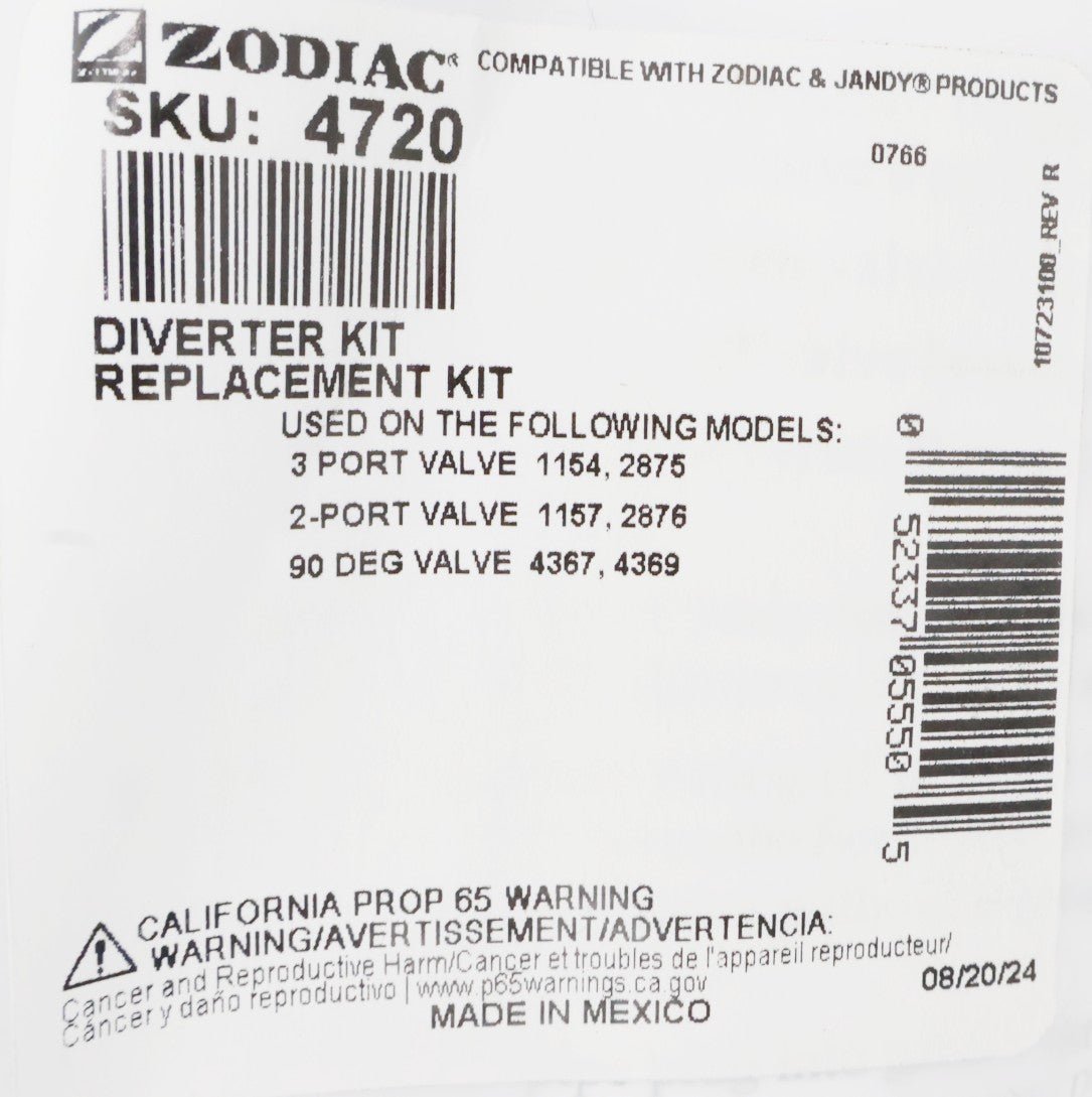 Jandy 1.5" - 2" & 2" - 2.5" NeverLube Valve Diverter Kit 4720 - Plumbing Valves - img - 4