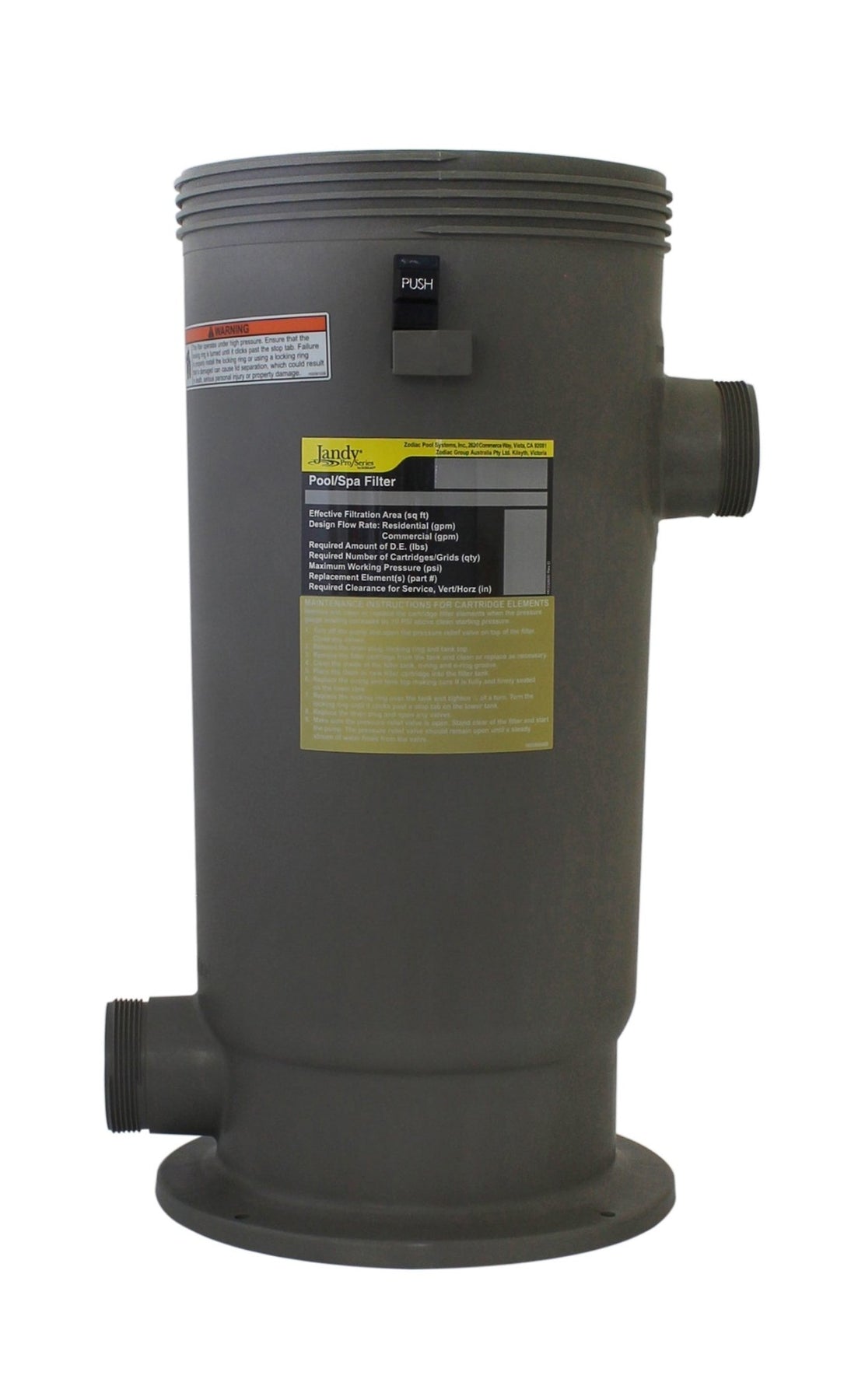 Jandy Bottom Housing Assembly for CS100/CS150/CS200/CS250 Cartridge Filters R0462900 - Pool Filter Parts - img-1