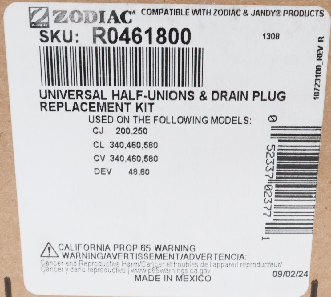 Jandy CV, CL, DEV, CS, CJ Filter Union and Drain Plug Set 2" x 2.5" R0461800 - Pool Filter Parts - img - 5