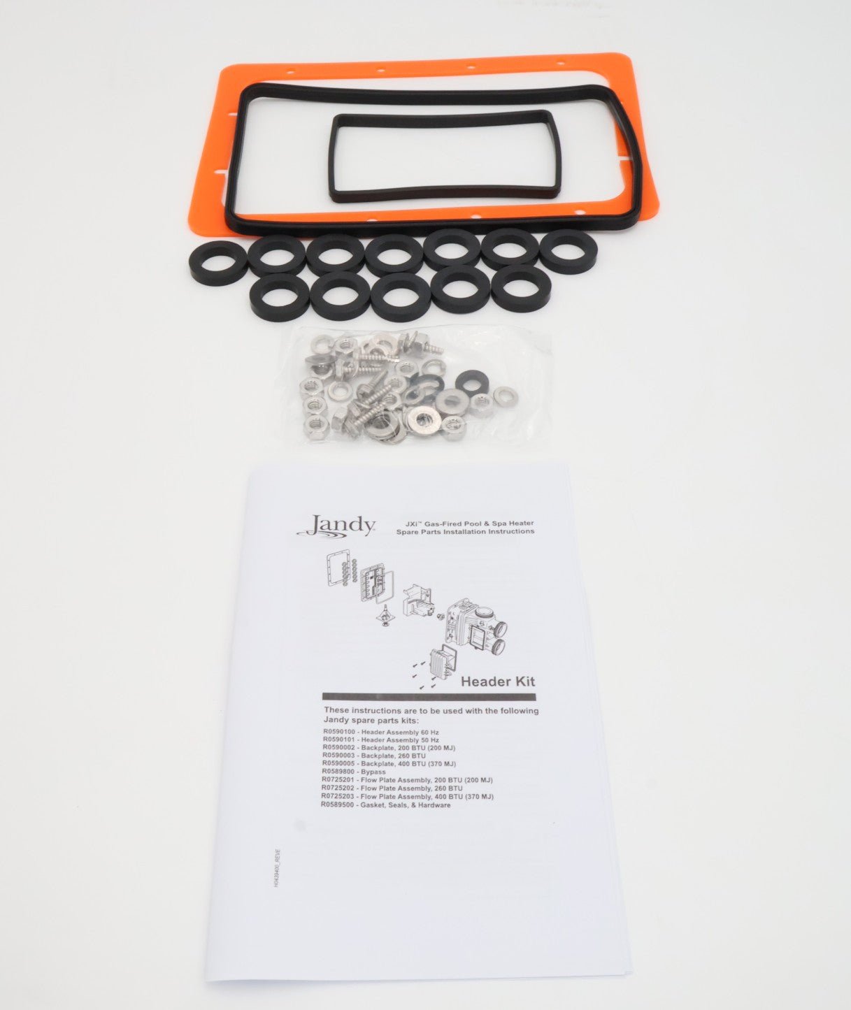 Jandy JXi Gasket and Seals Kit for Model 200/260/400 R0589500 - Heater Parts - img - 1