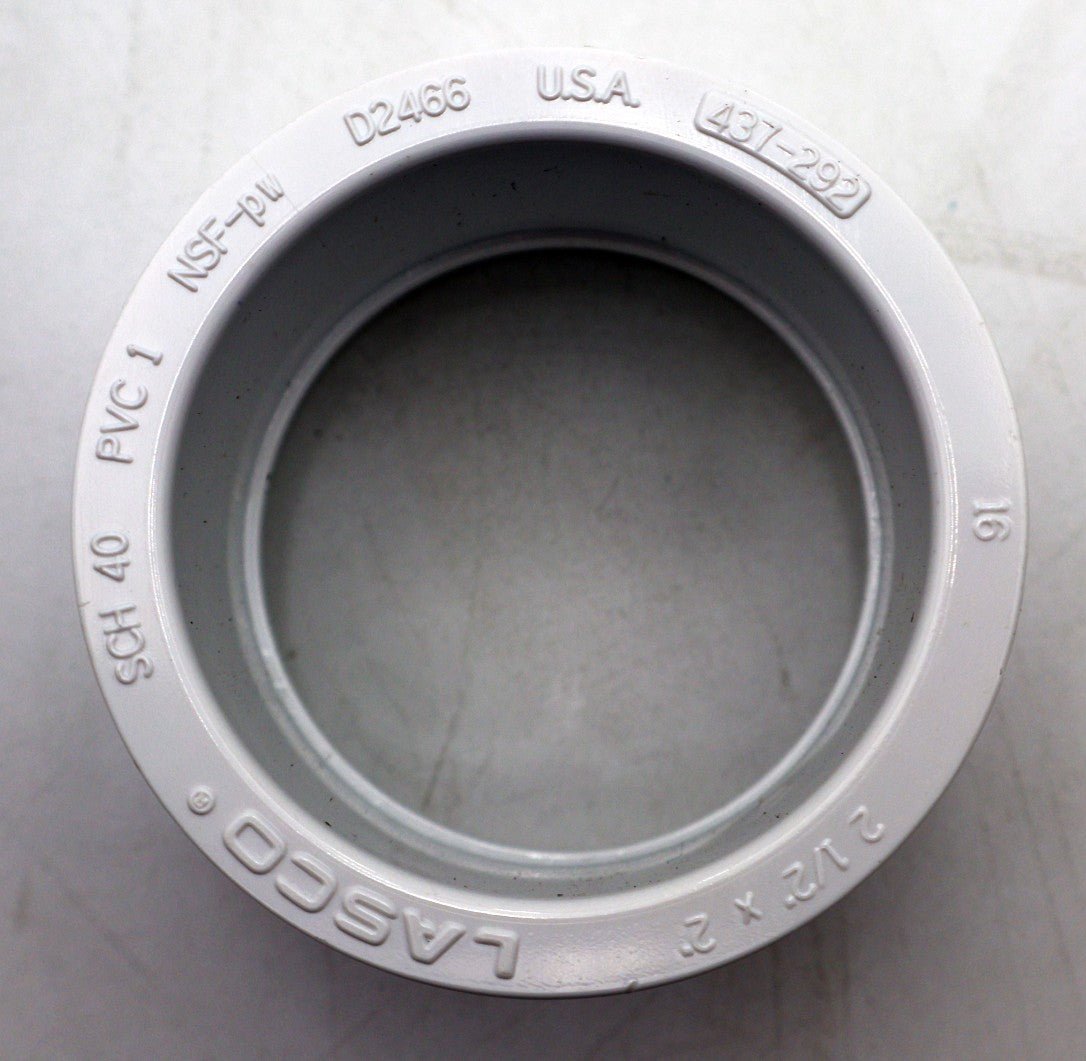 Lasco 2-1/2" x 2" Bushing PVC Sch. 40 Spigot x Socket | 437-292 - Plumbing - img-3