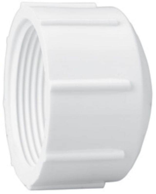 Lasco Cap, 1 - 1/2" FPT White PVC Schedule 40 | 448 - 015 - Plumbing - img - 1