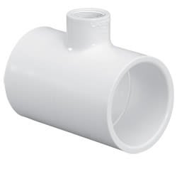 Lasco Reducing Tee, 2 x 2 x 1" Socket White PVC Schedule 40 | 401 - 249 - Plumbing - img - 1