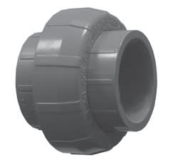 Lasco Union, 2" Slip Gray PVC Schedule 80 O - Ring Type | 897 - 020 - Plumbing - img - 1