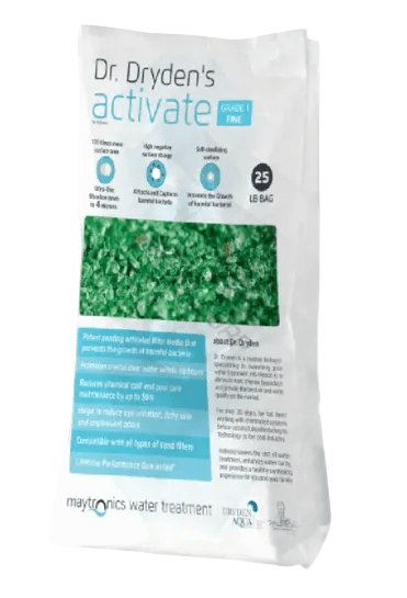 Maytronics Dr. Dryden's ACTIVATE Grade 1 Fine Glass Pool Filter Media, 25 lb | A999008 - Sand Filter Media - img-1