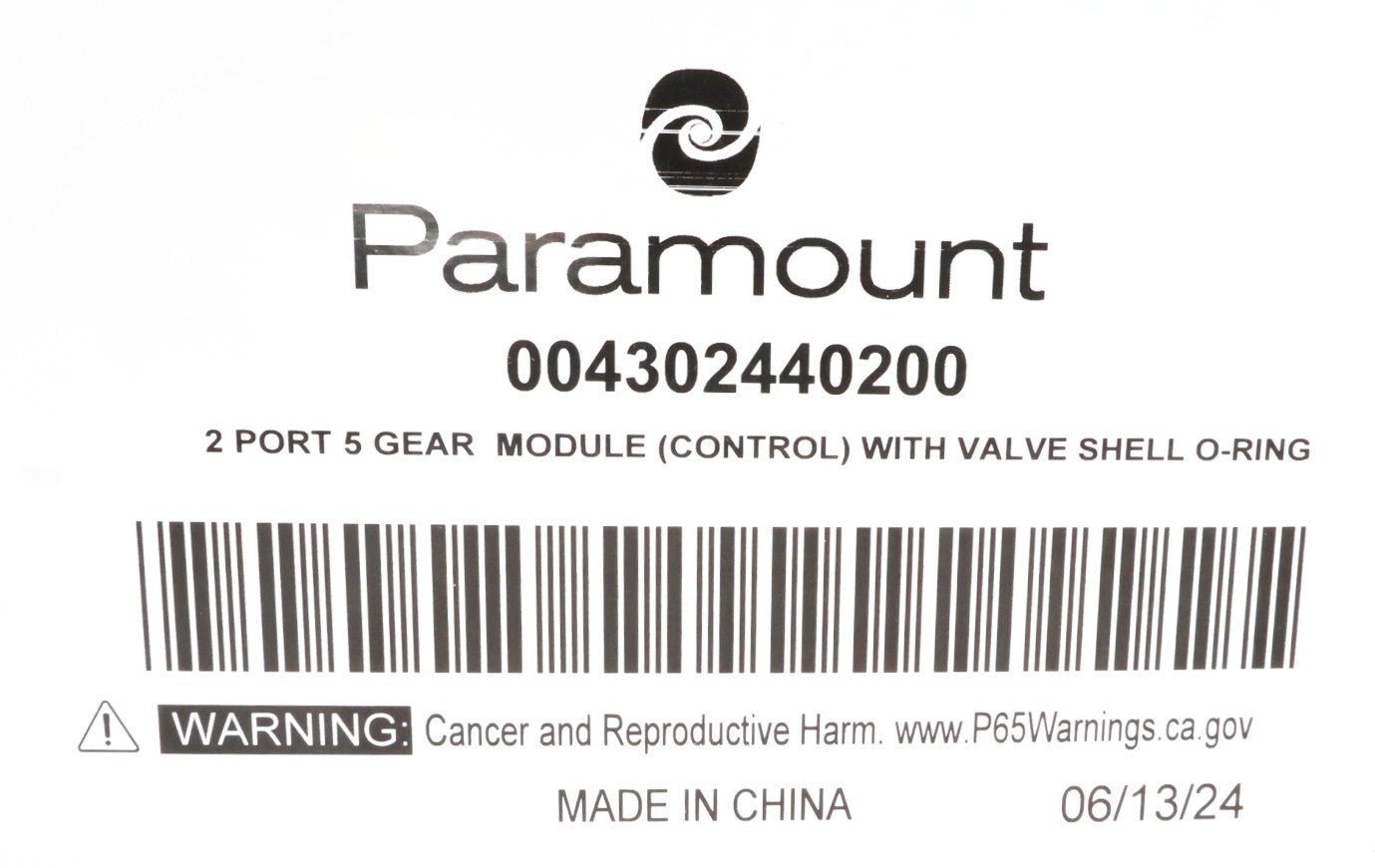 Paramount 2 Port 5 Gear Module with Valve Shell O - Ring 004 - 302 - 4402 - 00 - In Floor Cleaning System Valve Parts - img - 6