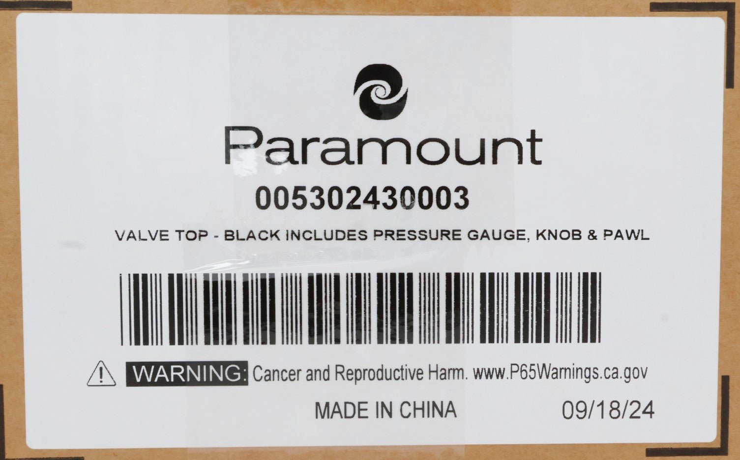 Paramount Water Valve Top Dome Assembly w/ Gauge 005 - 302 - 4300 - 03 - In Floor Cleaning System Valve Parts - img - 6