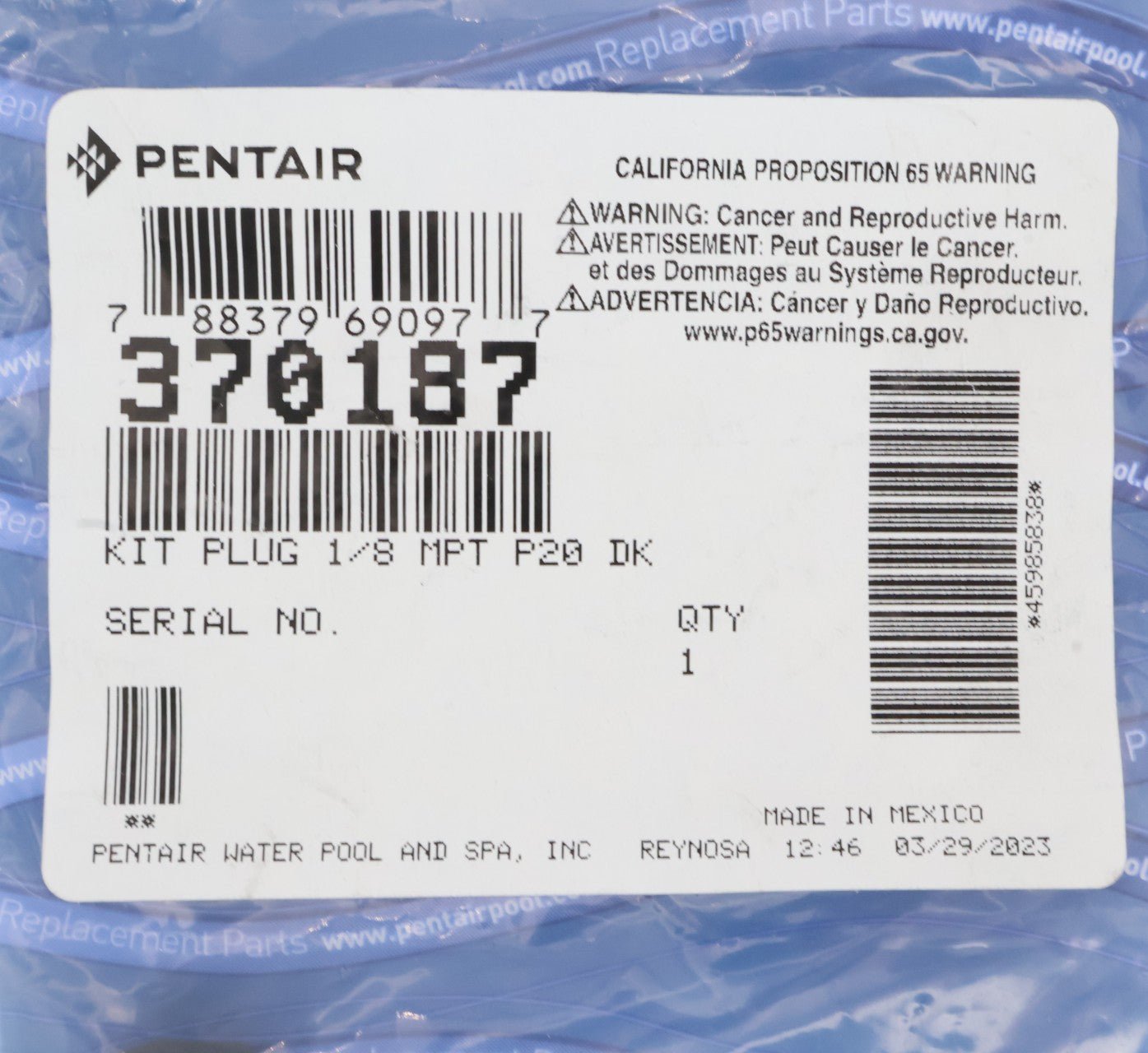 Pentair 1/8" Polaris Cleaner Plug 370187 - Cleaner Parts - img - 4