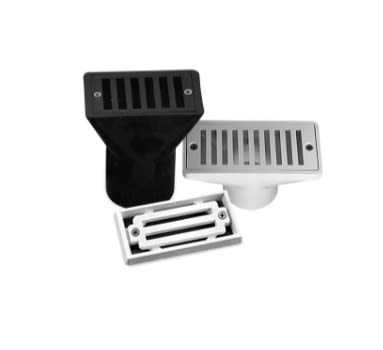 Pentair 2 - 1/2" x 6" Gutter Drain & Grate, White | 542039 - Drains - img - 1