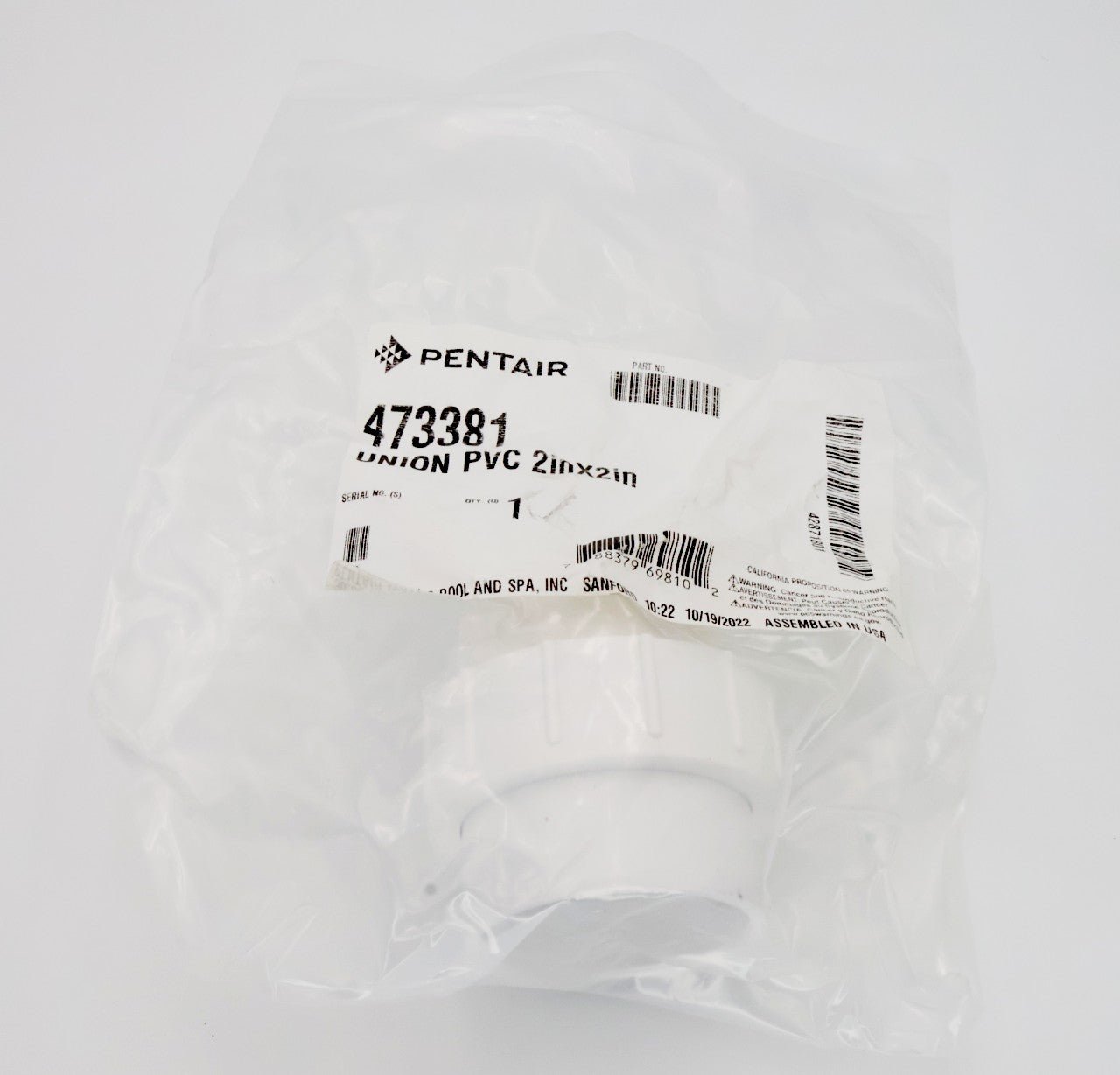 Pentair 2'' PVC Union for MiniMax Plus, ThermaFlo and ThermaFlo Titanium Heat Pump 473381 - Heater Parts - img - 3