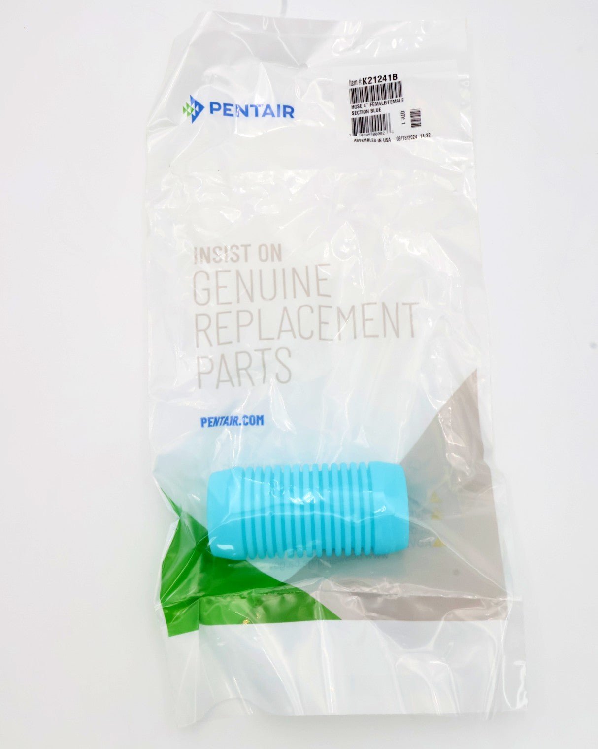 Pentair 3.5" Female to Female Blue Kreepy Krauly E-Z Vac Hose Connector K21241B - Cleaner Parts - img-4