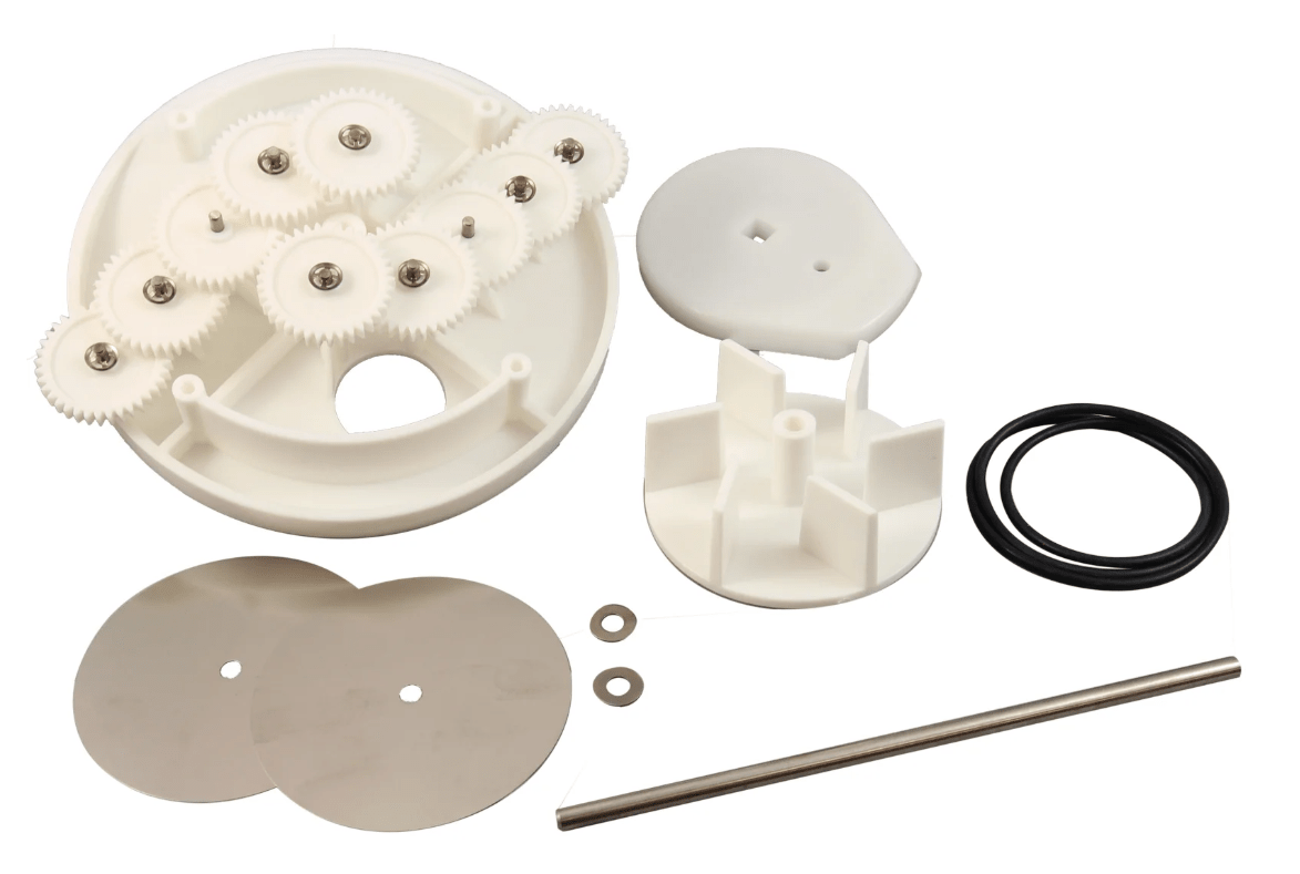Pentair A&A Low Profile 6 Port Ball Valve Rebuild Gear Kit 230062 524672 - In Floor Cleaning System Valve Parts - img-1