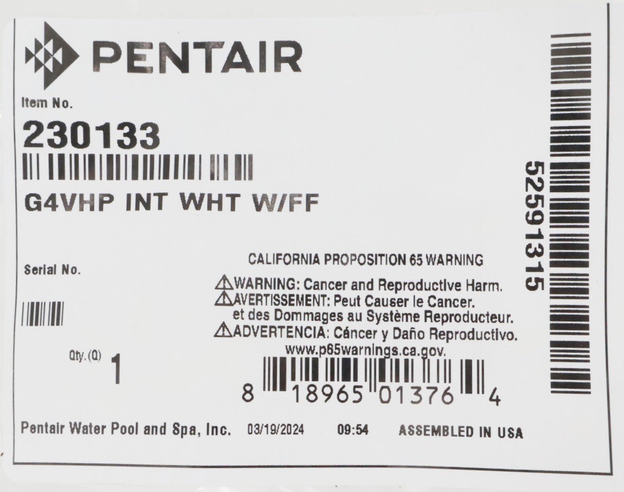 Pentair A&A White G4VHP Complete Head 230133 - Pop - Up Heads - img - 5