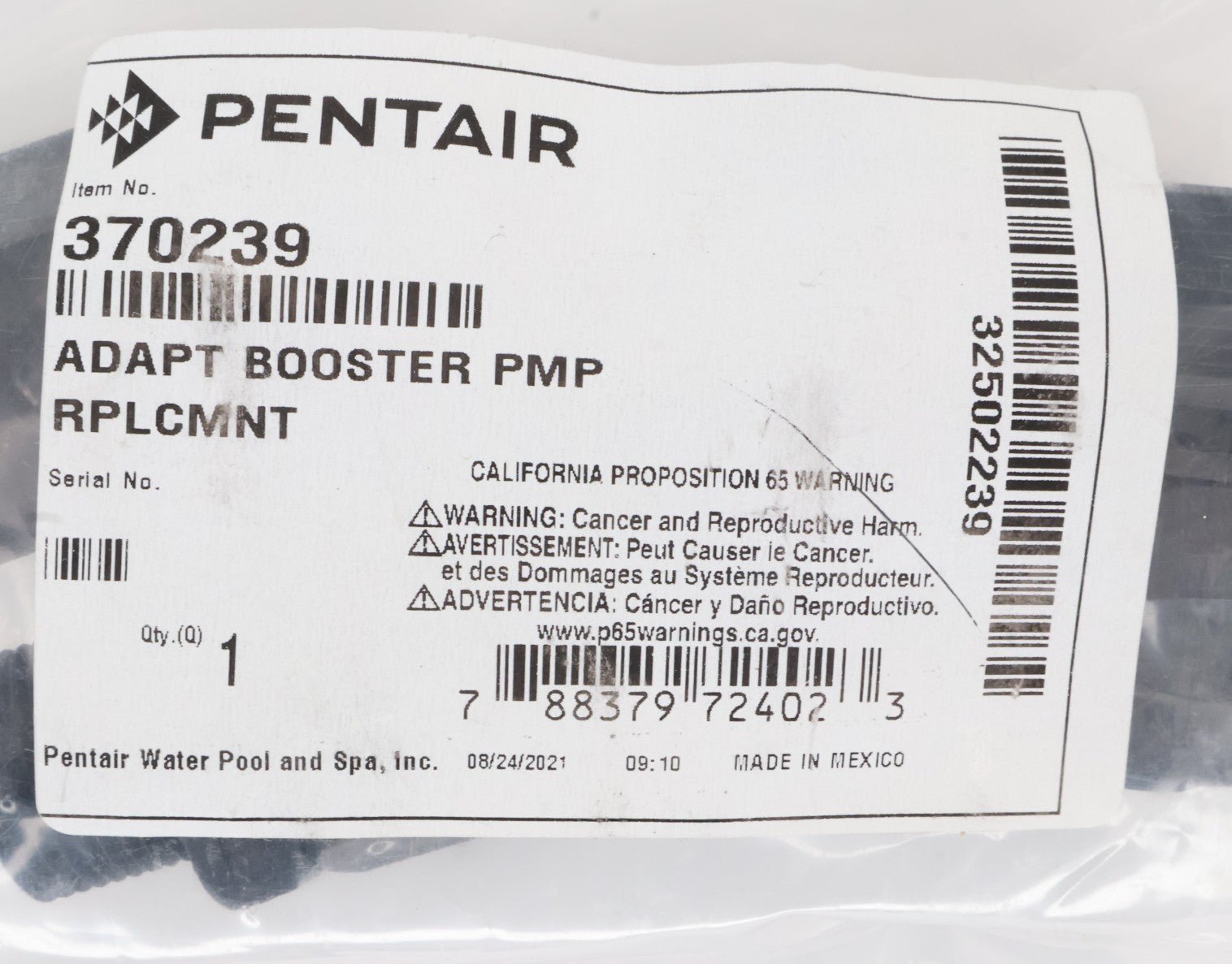 Pentair Booster Pump Hose Adapter 370239 - Cleaner Parts - img - 5