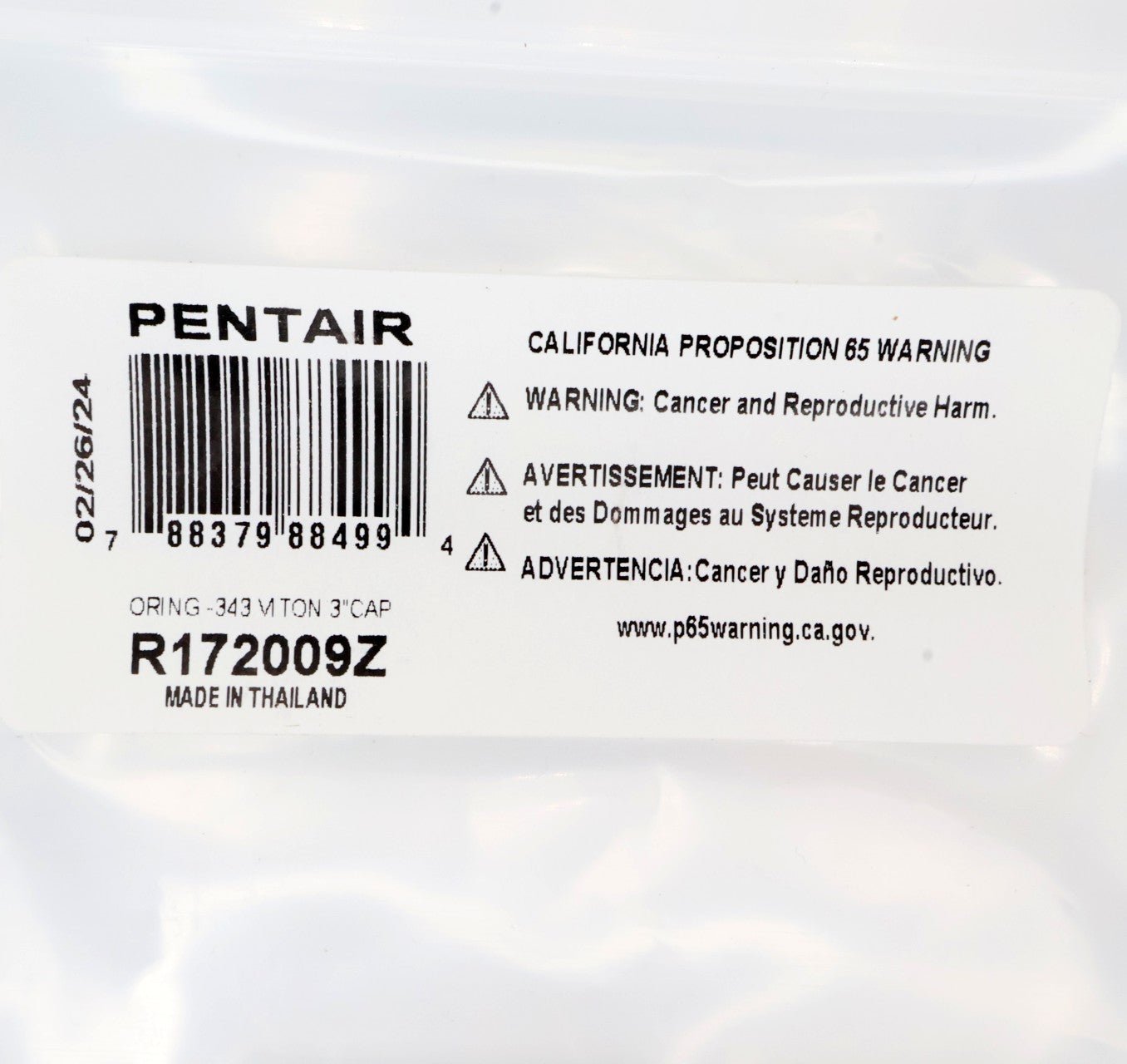 Pentair Cap O-Ring 343 for Model 320 & 322 In-Line Chemical Feeder R172009Z - Chemical Feeders - img-4