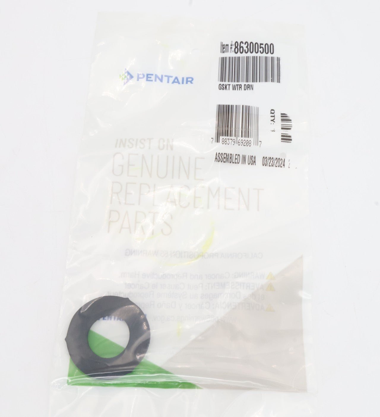 Pentair Clean & Clear Plus Black Rubber Drain Cap Gasket 86300500 - Pool Filter Parts - img - 4