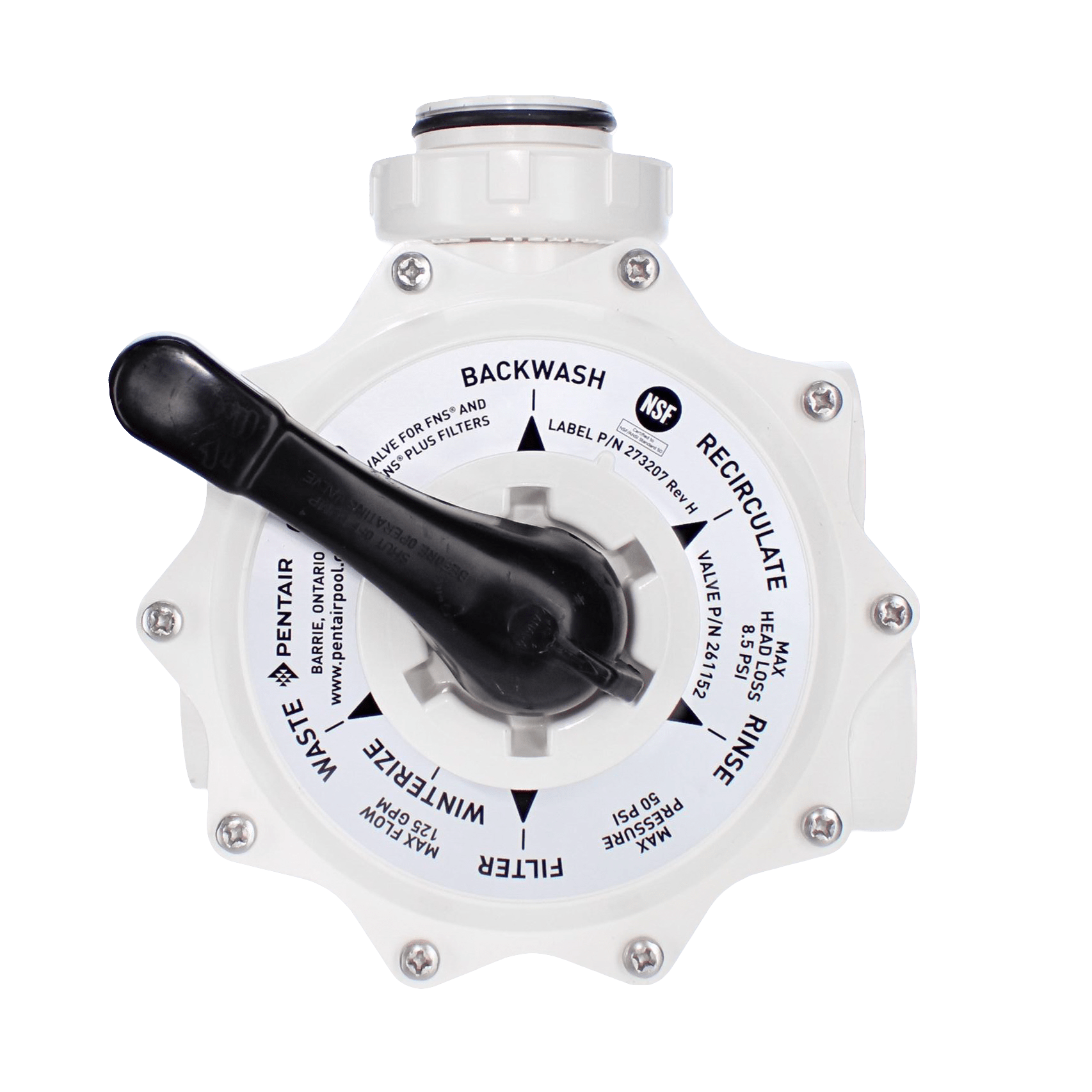 Pentair DE Multiport Valve, 2" Side Mount | 261152 - Multiport Valve Parts - img - 1