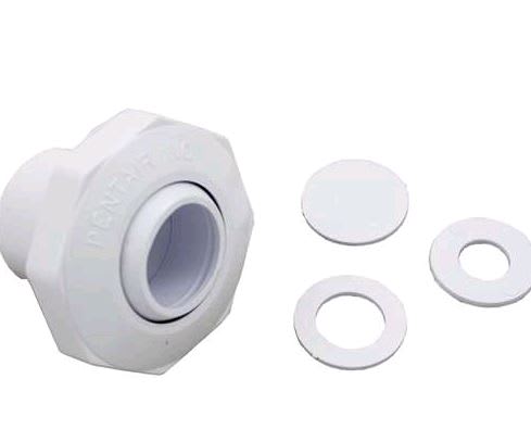 Pentair Economy Insider Wall Fittings, 1" Slip Inlet with Snap - in 3/8", White | 542000 - Miscellaneous - img - 1