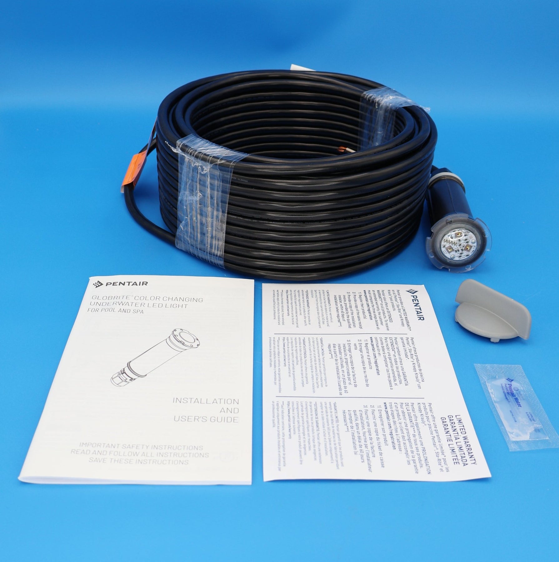 Pentair GloBrite 12Volt 150Ft. Cord Color LED Pool and Spa Light 602056 - Pool Lights - img - 1