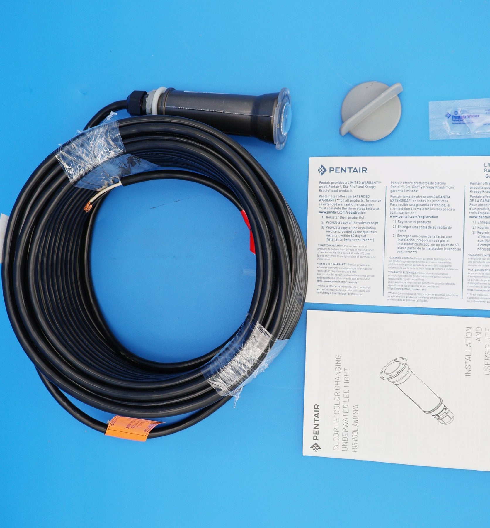 Pentair GloBrite 12Volt 150Ft. Cord Color LED Pool and Spa Light 602056 - Pool Lights - img - 2