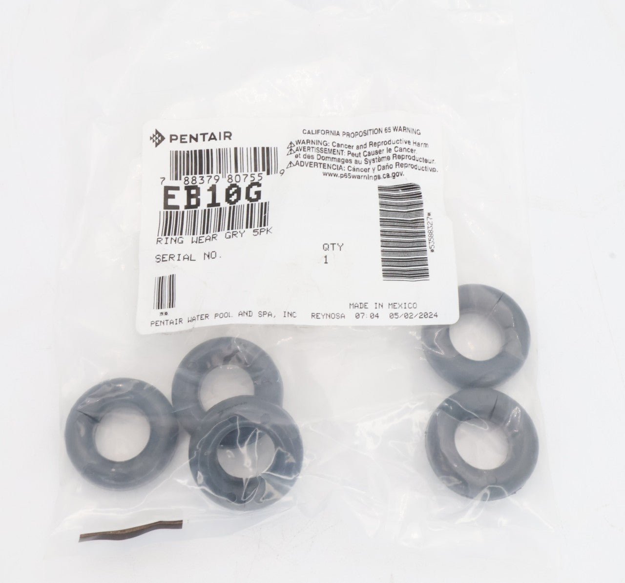 Pentair Gray Wear Ring for Platinum Cleaner EB10G - Cleaner Parts - img - 3