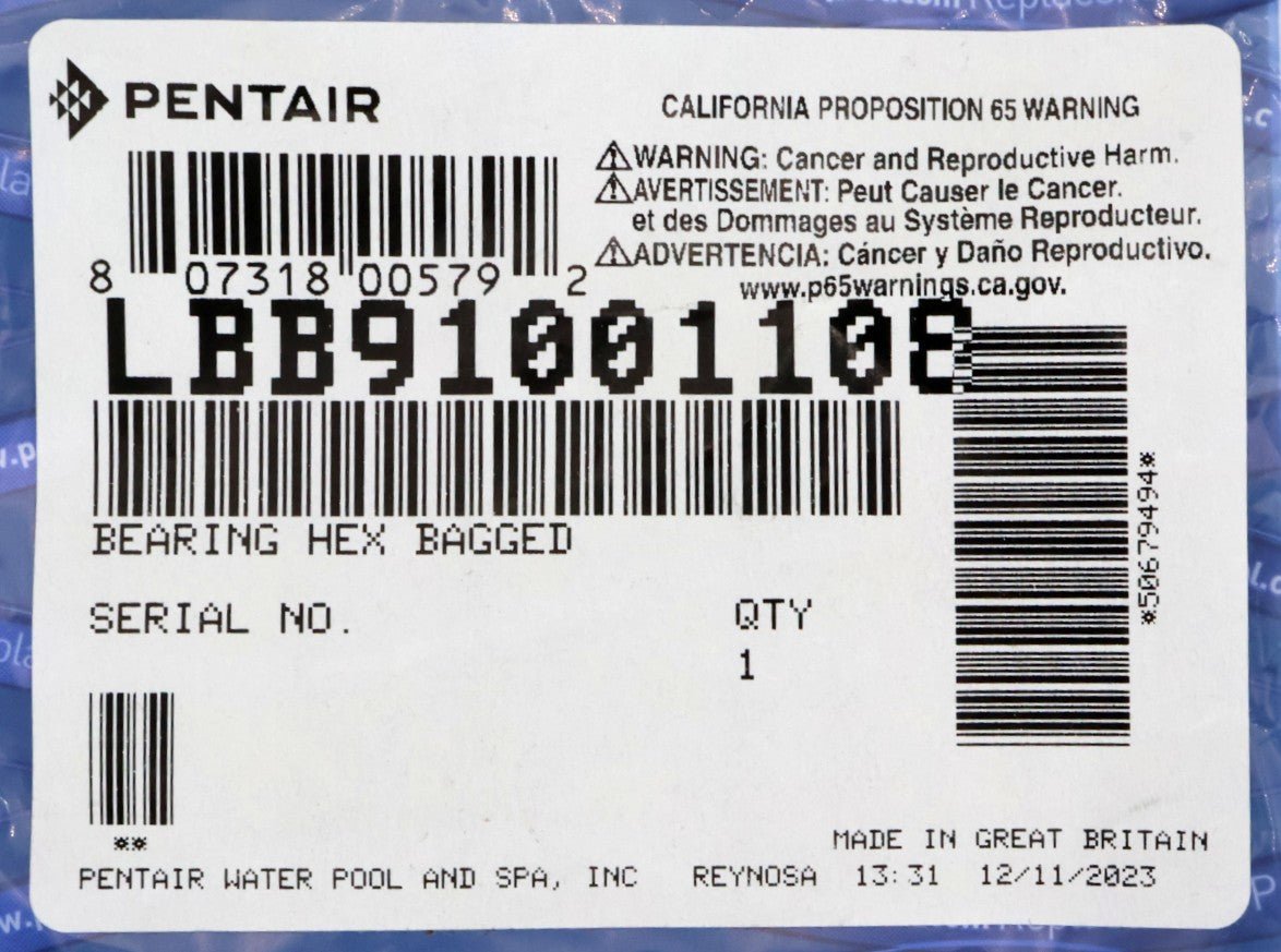 Pentair Hex Bagged Wheel Bearing for Polaris 380 & 360 Cleaners LBB91001108 - Cleaner Parts - img - 5