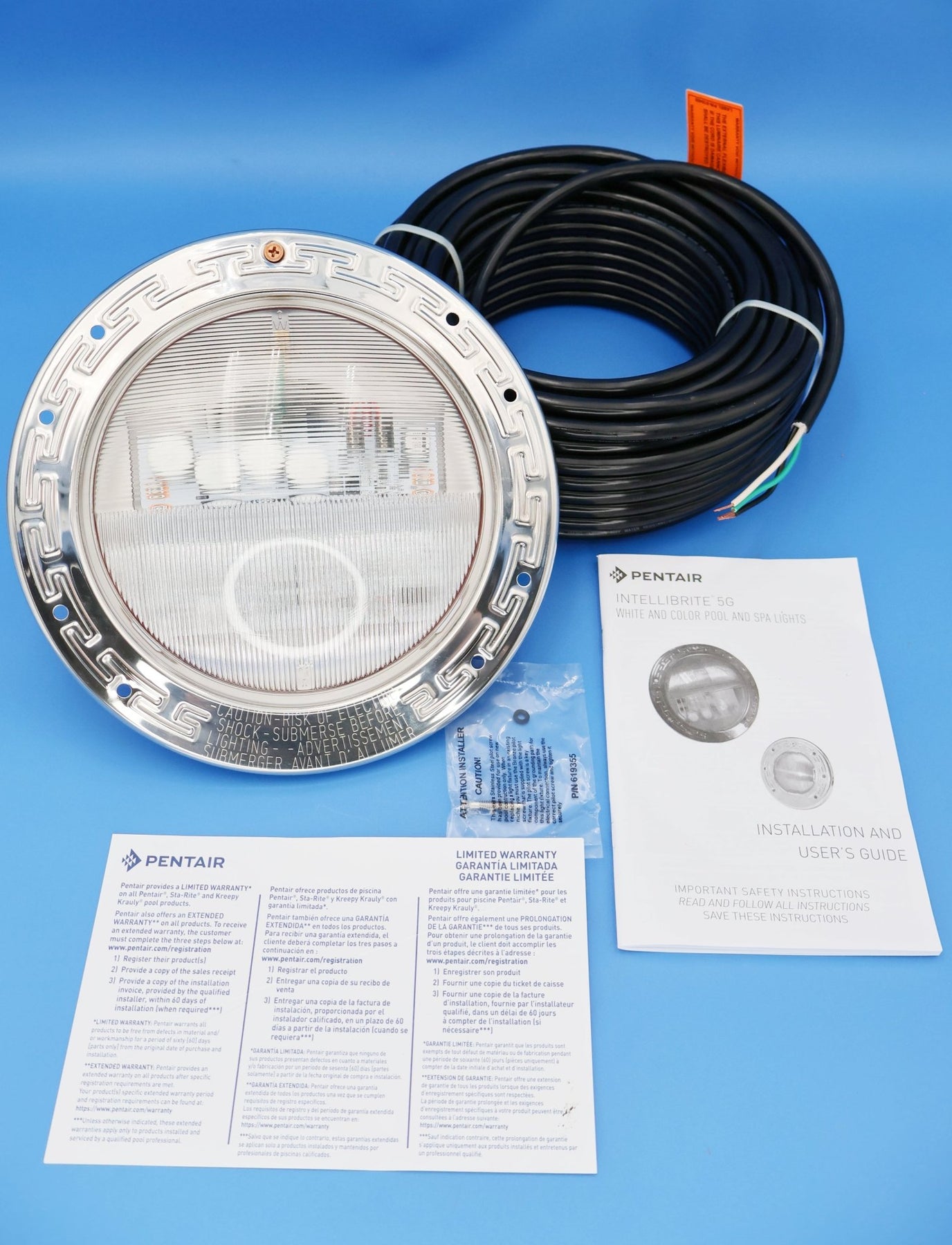 Pentair IntelliBrite 5G Color LED Pool Light 120V 26W 100' Cord 601002 - Pool Lights - img - 1