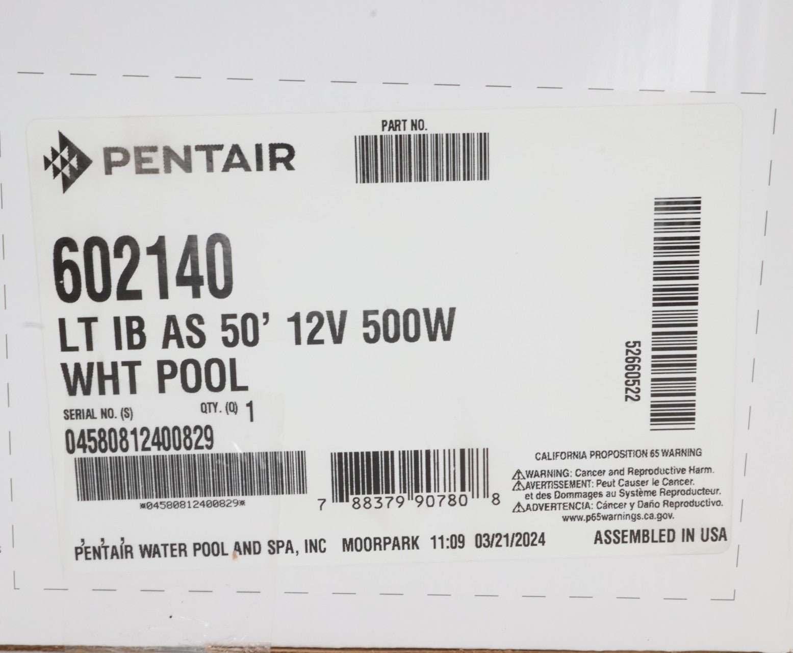 Pentair Intellibrite Architectural Series 50' 12V 500W Equivalent Pool Light 602140 - Pool Lights - img - 5