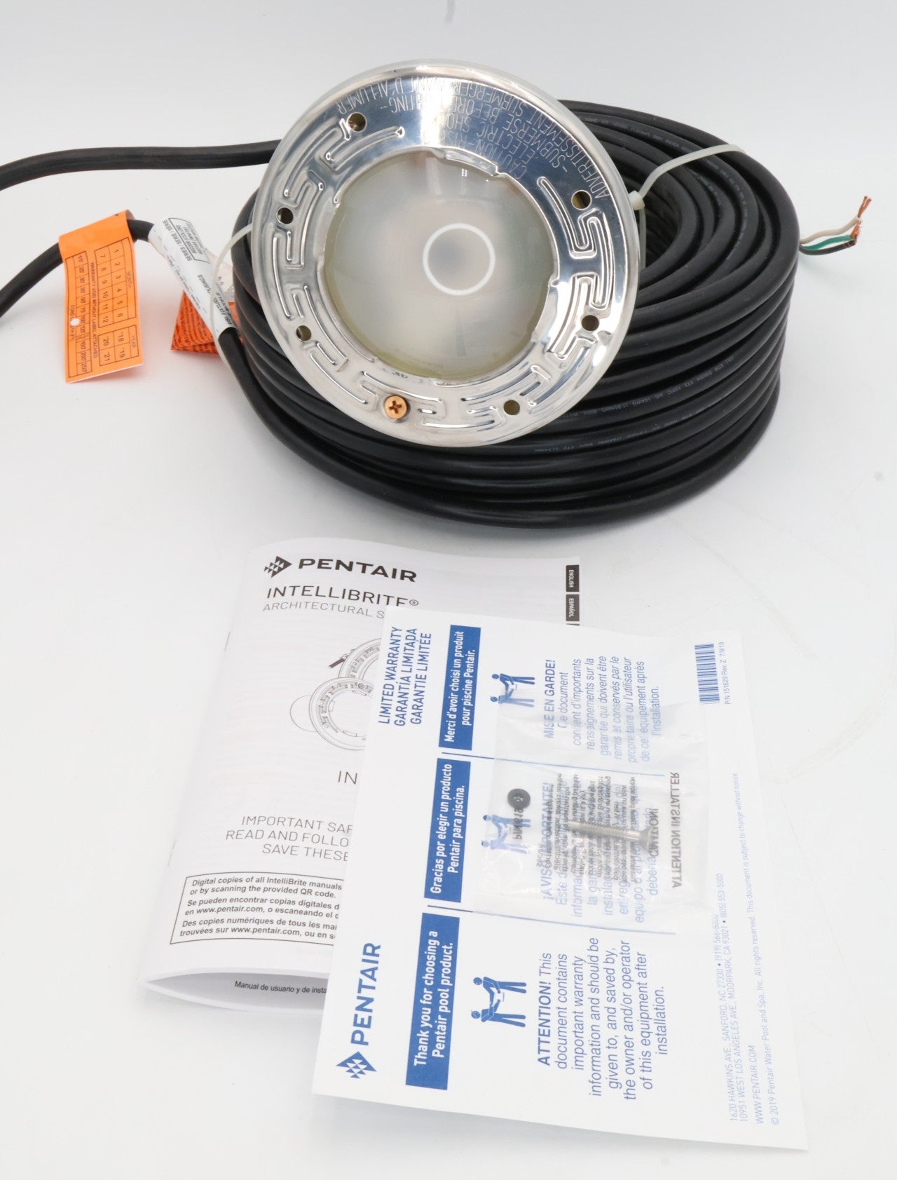 Pentair Intellibrite Architectural Series LED Warm White Spa Light 100' 120V EC - 602224 - Pool Lights - img - 1